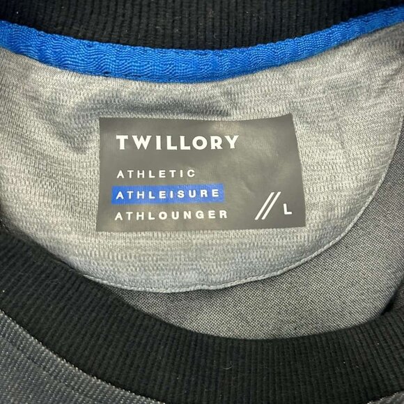 Twillory Men's L Crew Neck Sweatshirt Athleisure Long Sleeve Gray Rayon Blend - Picture 3 of 15